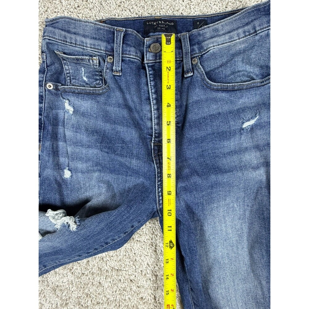 Lucky Brand Bridgette Skinny Jeans Womens 8/29 Distressed Ankle Stretch - Picture 3 of 14